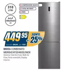 Midea - Combinato MDRB424FGD460E/INOX