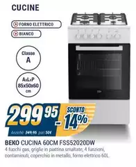 Beko - Cucina 60Cm FSS52020DW Beko - Cucina 60Cm FSS52020DW