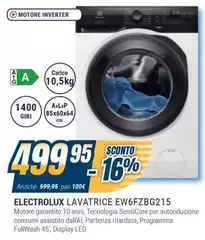 Electrolux - Lavatrice EW6FZBG215 Electrolux - Lavatrice EW6FZBG215