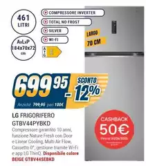 LG - Frigorifero GTBV44PYBKD