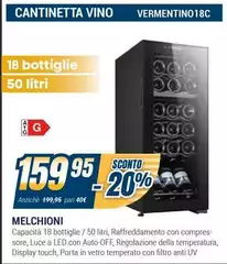 Melchioni - Capacità 18 Bottiglie/50 Litri