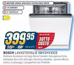 Bosch - Lavastoviglie SMV2HVX02E Bosch - Lavastoviglie SMV2HVX02E