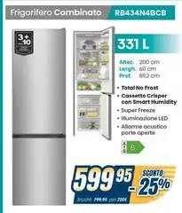 Hisense - Frigorifero Combinato RB43N4BCB