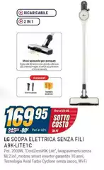 LG - Scopa Elettrica Senza Fili A9K-LITE1C LG - Scopa Elettrica Senza Fili A9K-LITE1C