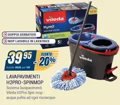 Vileda - Lavapavimenti H2PRO-Spinmop 