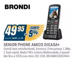 Brondi - Senior Phone Amico Dicasa+ Brondi - Senior Phone Amico Dicasa+