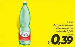 Lete - Acqua Minerale Effervescente Naturale