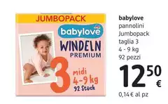 Babylove - Pannolini Jumbopack Taglia 3 4 - 9 Kg 92 Pezzi Babylove - Pannolini Jumbopack Taglia 3 4 - 9 Kg 92 Pezzi