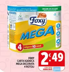 Foxy - Carta Igienica Mega Decorata Foxy - Carta Igienica Mega Decorata
