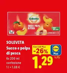 Solevita - Succo E Polpa Di Pesca Solevita - Succo E Polpa Di Pesca