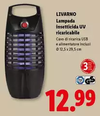Livarno - Lampada Insetticida UV Ricaricabile