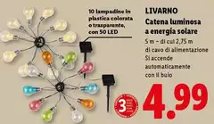 Livarno - Catena Luminosa A Energia Solare Livarno - Catena Luminosa A Energia Solare