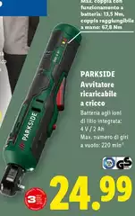 Parkside - Avvitatore Ricaricabile A Cricco Parkside - Avvitatore Ricaricabile A Cricco