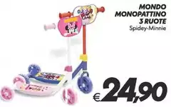 Mondo - Monopattino 3 Ruote Spidey Mondo - Monopattino 3 Ruote Spidey