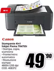 Canon - Stampante 4in 1 Inkjet Pixma TR4755i Canon - Stampante 4in 1 Inkjet Pixma TR4755i