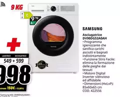Samsung - Asciugatrice DV90DGS2A0AH Samsung - Asciugatrice DV90DGS2A0AH