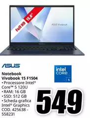 Asus - Notebook Vivobook 15 F1504 Asus - Notebook Vivobook 15 F1504