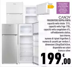 Candy - Frigorifero Doppia Porta