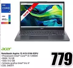 Acer - Notebook Aspire 15 A15-51M-93PU Acer - Notebook Aspire 15 A15-51M-93PU