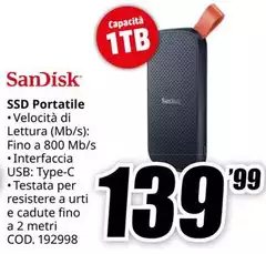 Sandisk - Ssd Portatile