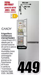 Candy - Frigorifero Combinato CnCQ27602t0