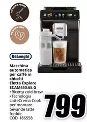 De Longhi - Macchina Automatica Per Caffè In Chicchi Eletta Explore ECAM450.65.G De Longhi - Macchina Automatica Per Caffè In Chicchi Eletta Explore ECAM450.65.G