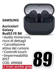 Samsung - Auricolari Galaxy Buds3 FE BK Samsung - Auricolari Galaxy Buds3 FE BK