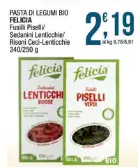 Felicia - Pasta Di Legumi Bio Felicia - Pasta Di Legumi Bio