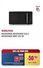 Whirlpool - Microonde Microonde Solo Microonde Mwp 253 Sb Whirlpool - Microonde Microonde Solo Microonde Mwp 253 Sb