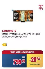 Samsung - Smart Tv Miniled 65" Neo Wifi 4 Hdmi QE65QN70FA Samsung - Smart Tv Miniled 65" Neo Wifi 4 Hdmi QE65QN70FA