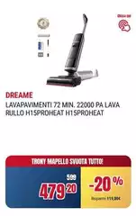 Dreame - Lavapavimenti 72 Min. 22000 Pa Lava Rullo H15proheat H15proheat
