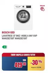 Bosch - GeD Lavatrice 8kg 1400g A Inv Vap Bosch - GeD Lavatrice 8kg 1400g A Inv Vap