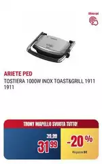 Ariete - Tostiera 1000w Inox Toast&grill