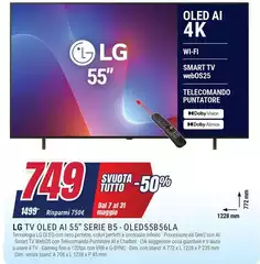 LG - Oled Ai 55" Serie B5 - OLED55B56LA