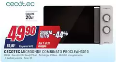 Cecotec - Microonde Combinato Proclean3010