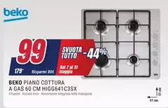 Beko - Piano Cottura A Gas 60 Cm Higg641C3SX