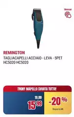 Remington - Tagliacapelli Acciaio - Leva - 5pet Hc5020 Hc5020