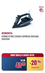 Rowenta - Ferro Stiro 2500w Express DW4308 DW4308 Rowenta - Ferro Stiro 2500w Express DW4308 DW4308