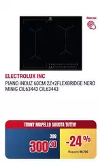 Electrolux - Inc Piano Induz 60cm 2x+2flexbridge Nero Minig Cil63443