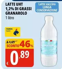 Granarolo - Latte UHT 1,2% Di Grassi