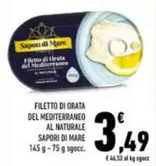 Sapori di mare - Filetto Di Orata Del Mediterraneo Al Naturale