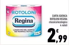 Regina - Carta Igienica Rotoloni Regina - Carta Igienica Rotoloni