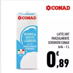Conad - Latte UHT Parzialmente Scremato Conad - Latte UHT Parzialmente Scremato