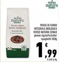 Verso Natura - Pasta Di Farro Integrale Biologica Verso Natura - Pasta Di Farro Integrale Biologica