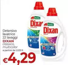 Dixan - Detersivo Lavatrice 22 Lavaggi Classico, Multicolor