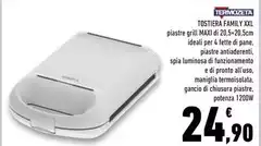 Termozeta - Tostiera Family Xxl Piastre Grill Maxi