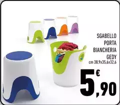 Gedy - Sgabello Porta Biancheria Gedy - Sgabello Porta Biancheria