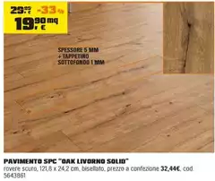 Pavimento Spc "Oak Livorno Solid" Pavimento Spc "Oak Livorno Solid"