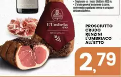 Lento - Prosciutto Crudo Renzini L'Umbriaco