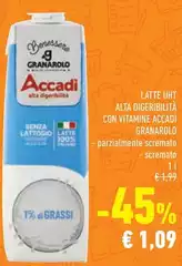 Granarolo - Latte UHT Alta Digeribilità Con Vitamine Accadi